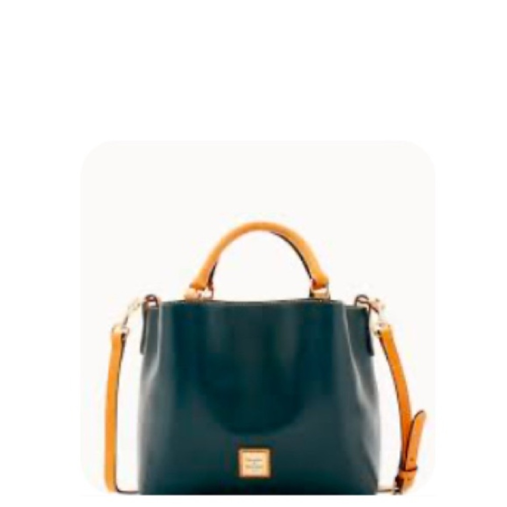 Dooney & Bourke Black and Brown Leather Shoulder Bag